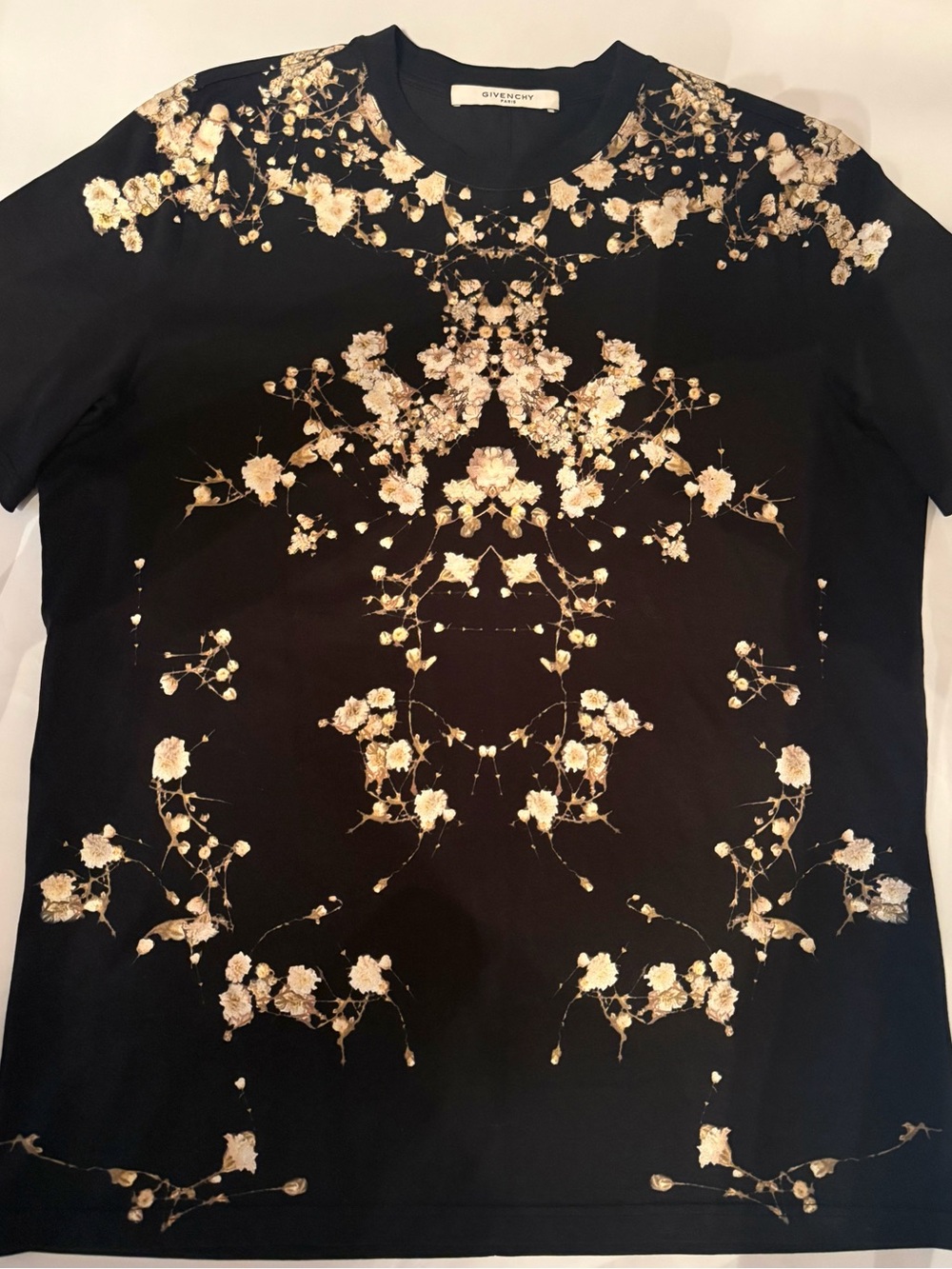 Givenchy Runway Riccardo Tisci Baby’s Breath Floral Graphic T-Shirt⁠ Black